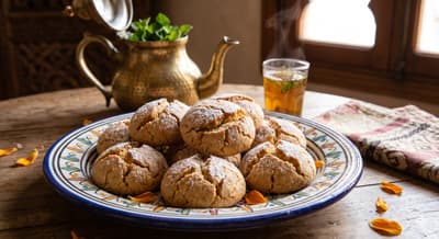 Cracked Moroccan ghriba almond cookies