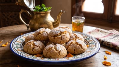 Cracked Moroccan ghriba almond cookies