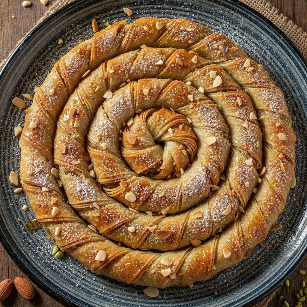 Almond Mhencha — Moroccan Plate recipe photo