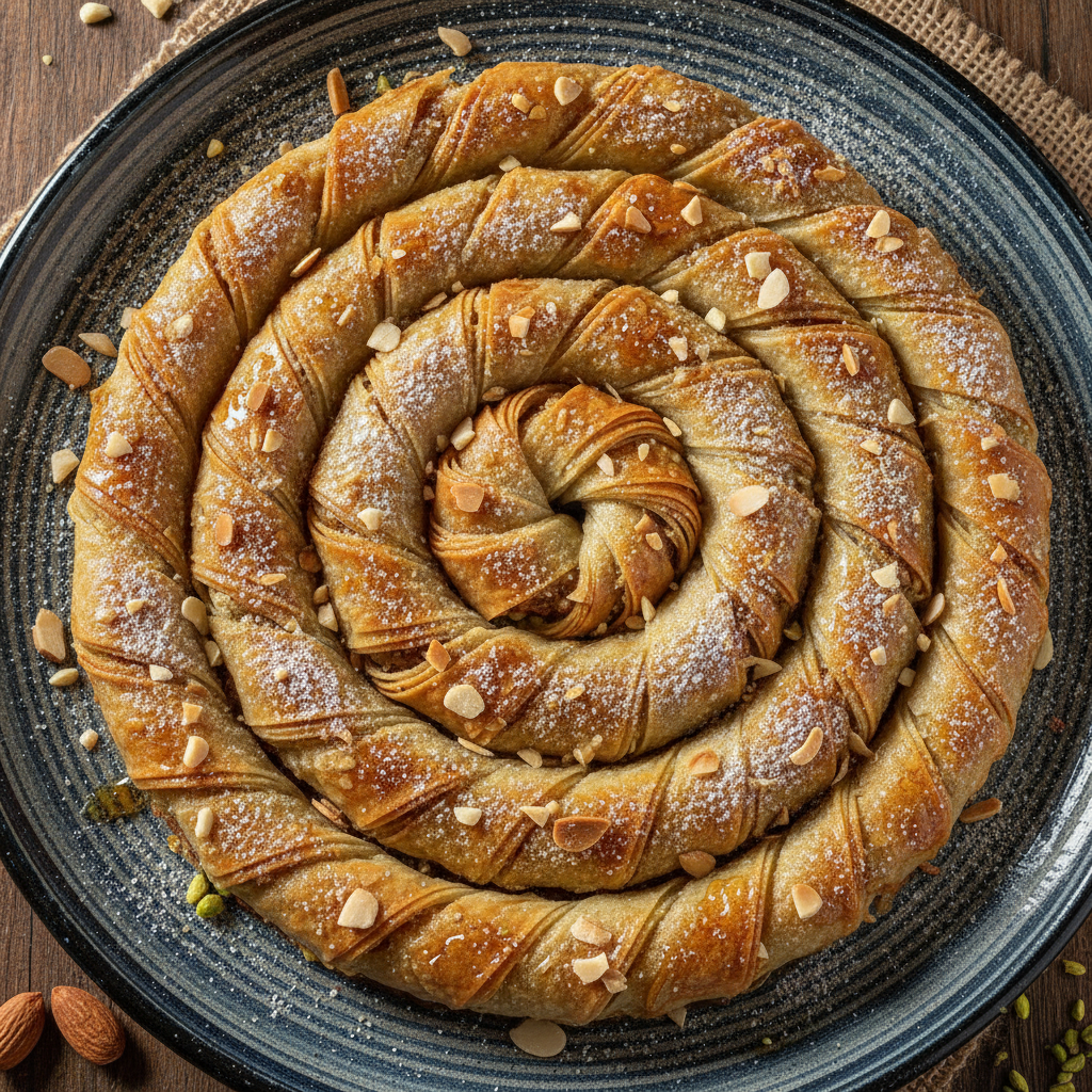 Almond Mhencha — Moroccan Plate recipe photo