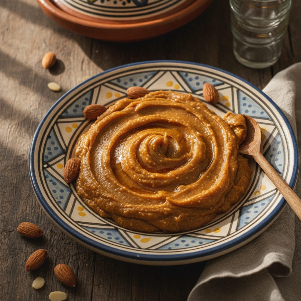 Amlou (Moroccan Almond-Honey Spread) — Moroccan Plate recipe photo