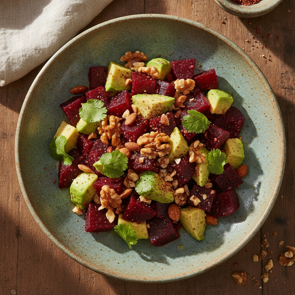 Beetroot & Avocado Salad — Moroccan Plate recipe photo