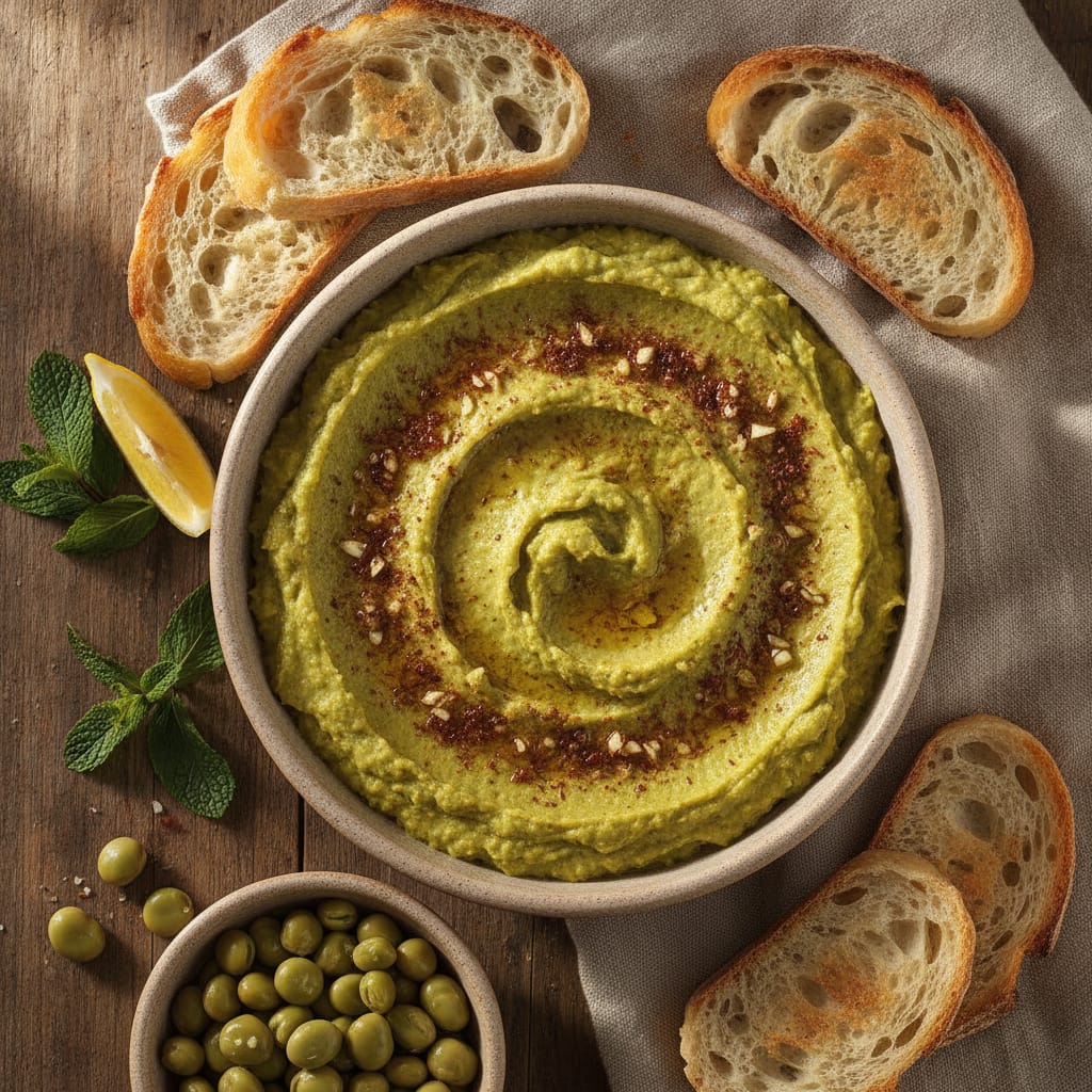 Bissara (Split Pea & Fava Bean Dip) — Moroccan Plate recipe photo