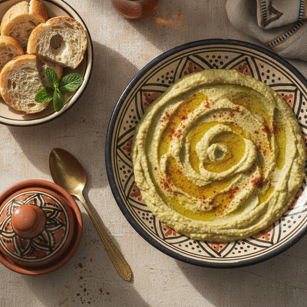 Bissara (Split Pea & Fava Bean Dip) — Moroccan Plate recipe photo