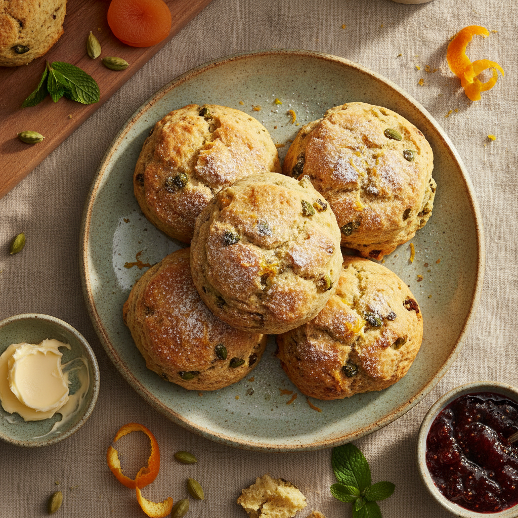 Cardamom & Orange Scones — Moroccan Plate recipe photo