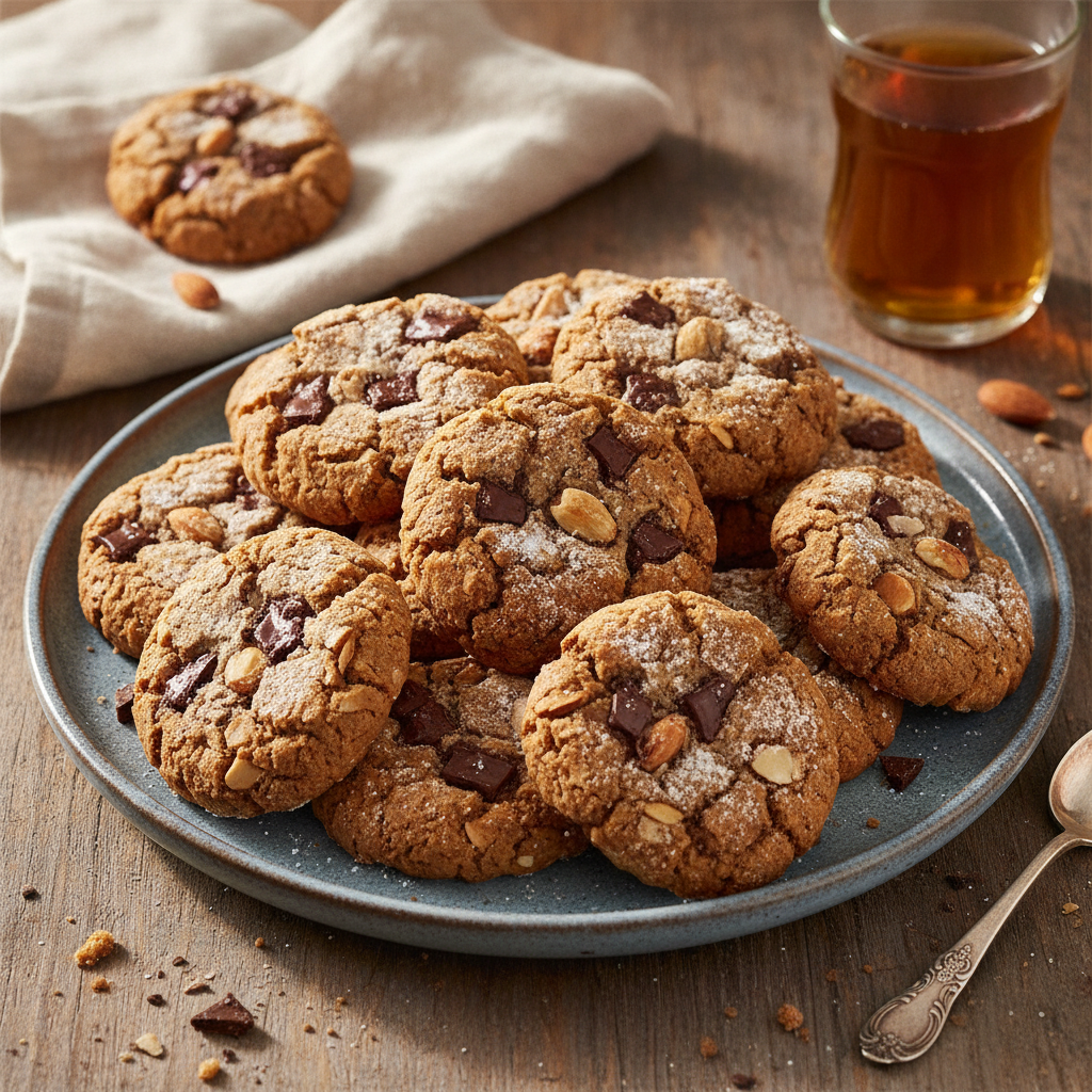 Chocolate & Almond Ghriba — Moroccan Plate recipe photo