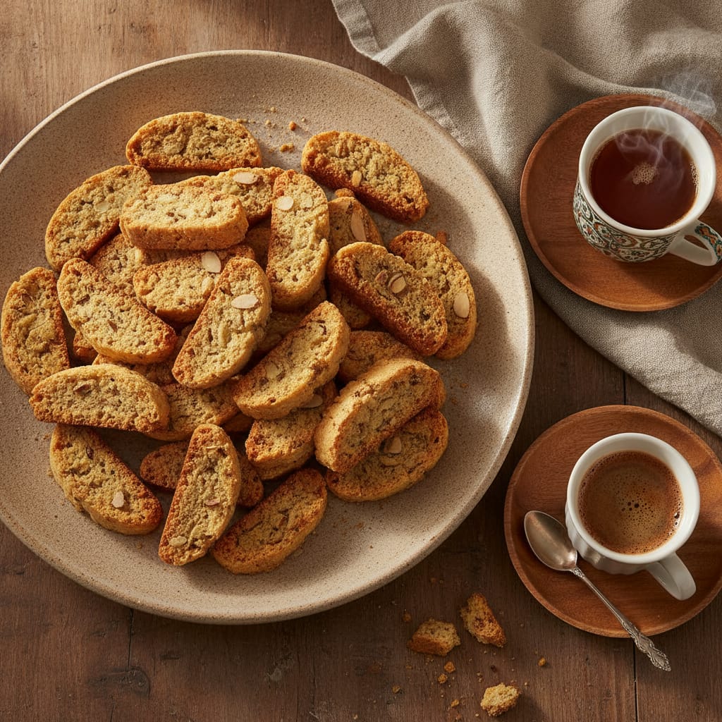 Fekkas Cereal (Mini Biscotti Bites) — Moroccan Plate recipe photo