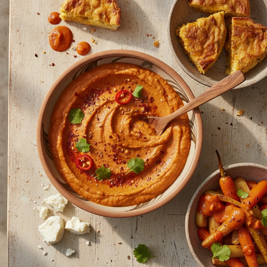 Goat Cheese & Harissa Sauce — Moroccan Plate recipe photo