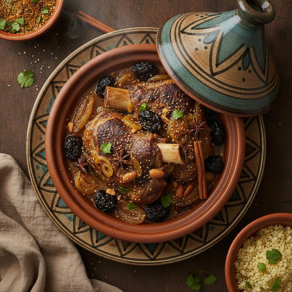 Lamb Tagine with Prunes — Moroccan Plate recipe photo