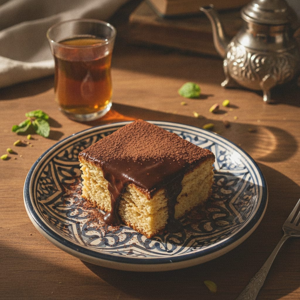 Merendina (Moroccan Chocolate Snack Cake) — Moroccan Plate recipe photo