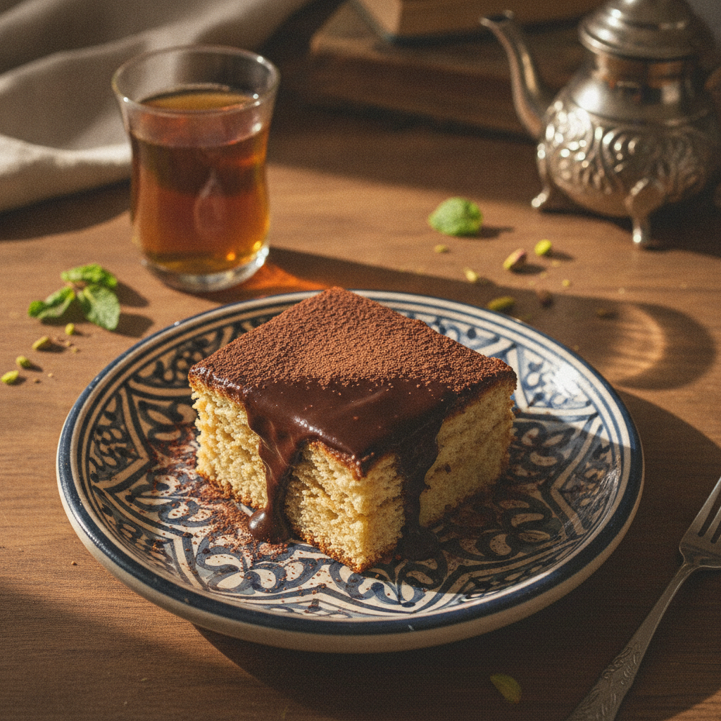 Merendina (Moroccan Chocolate Snack Cake) — Moroccan Plate recipe photo