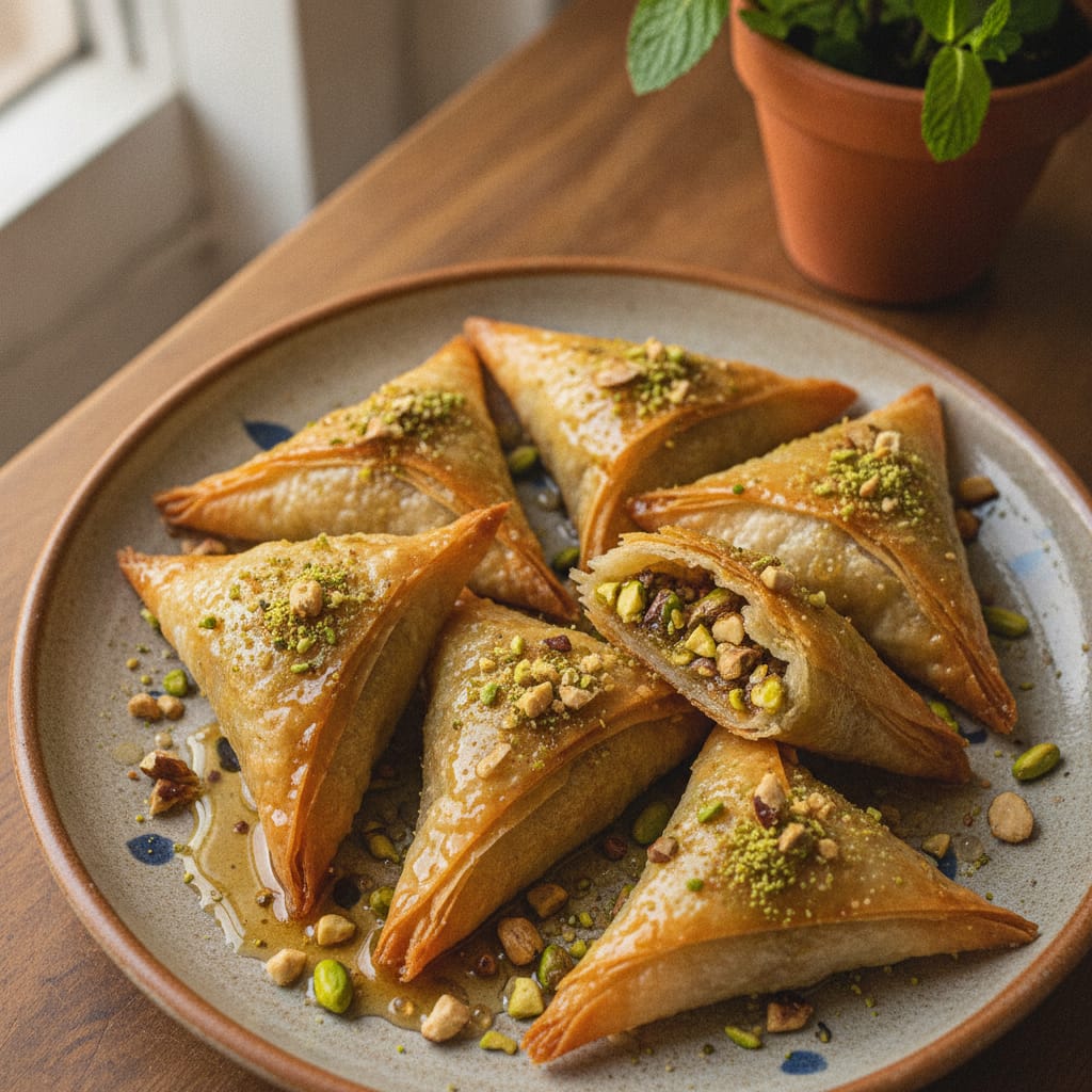 Pistachio & Hazelnut Briouat — Moroccan Plate recipe photo