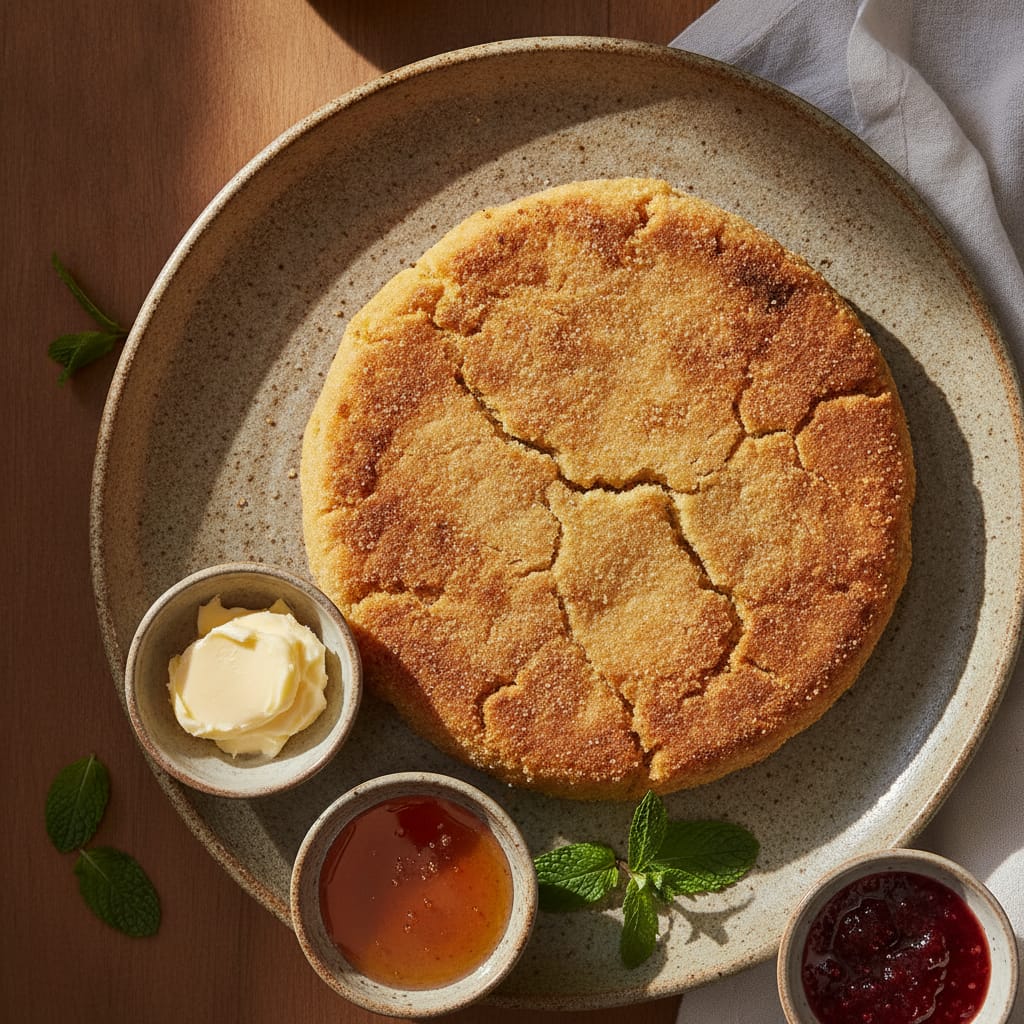 Plain Harcha (Moroccan Semolina Skillet Bread) — Moroccan Plate recipe photo