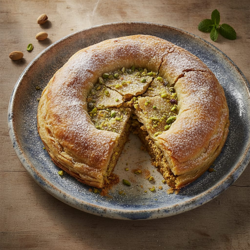 Quick Pistachio & Ras El Hanout Bastila — Moroccan Plate recipe photo