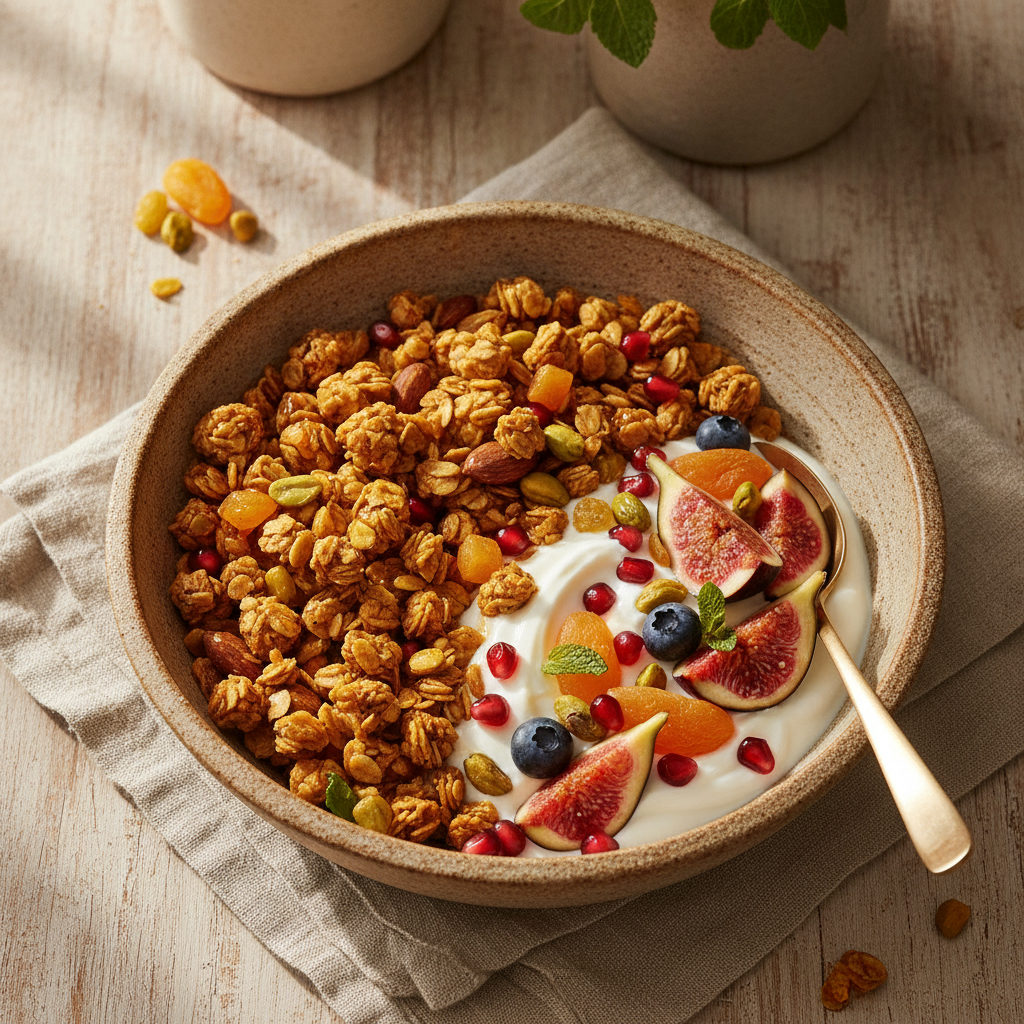 Turmeric & Honey Granola — Moroccan Plate recipe photo