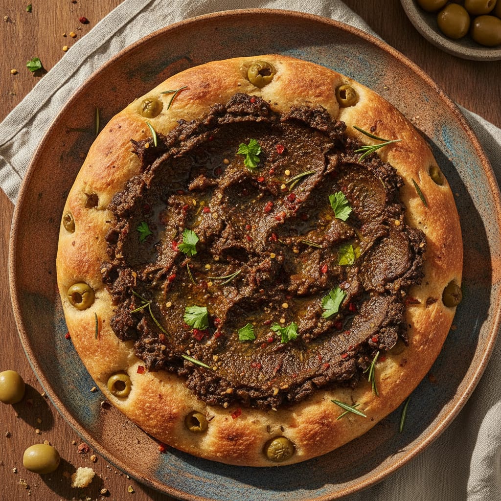 Zaalouk Focaccia — Moroccan Plate recipe photo